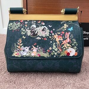 Loungefly Disney Bambi Shoulder Bag - Green and Yellow